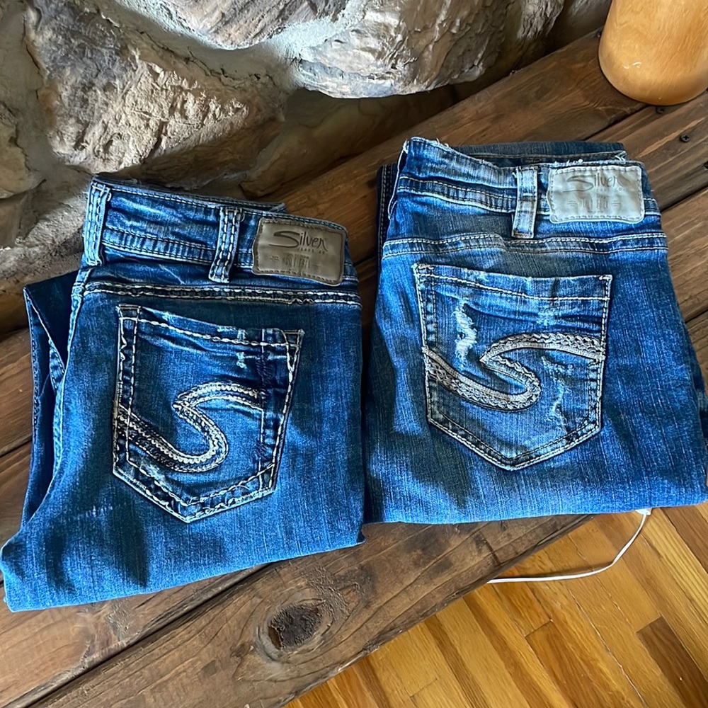 Silver Capris two pairs